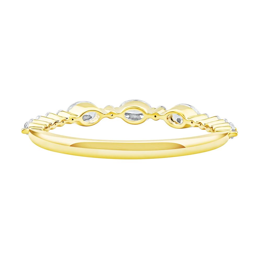 Lab Grown Diamond Oval Band in 10K Yellow Gold (1/2 ct. tw.) – Image 4 of 5