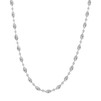 Lab Grown Diamond Marquise Necklace in 14K White Gold (3 1/5 ct. tw.)