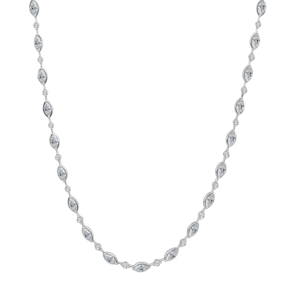Lab Grown Diamond Marquise Necklace in 14K White Gold (3 1/5 ct. tw.) – Image 1 of 3