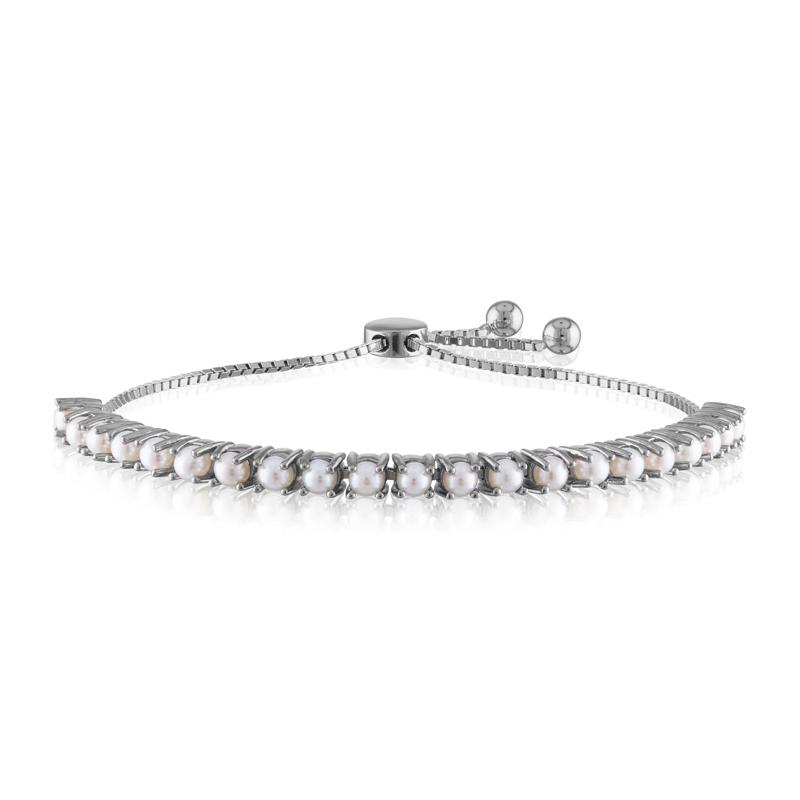 Freshwater Cultured Pearl Bolo Bracelet in Sterling Silver  – Image 1 of 1