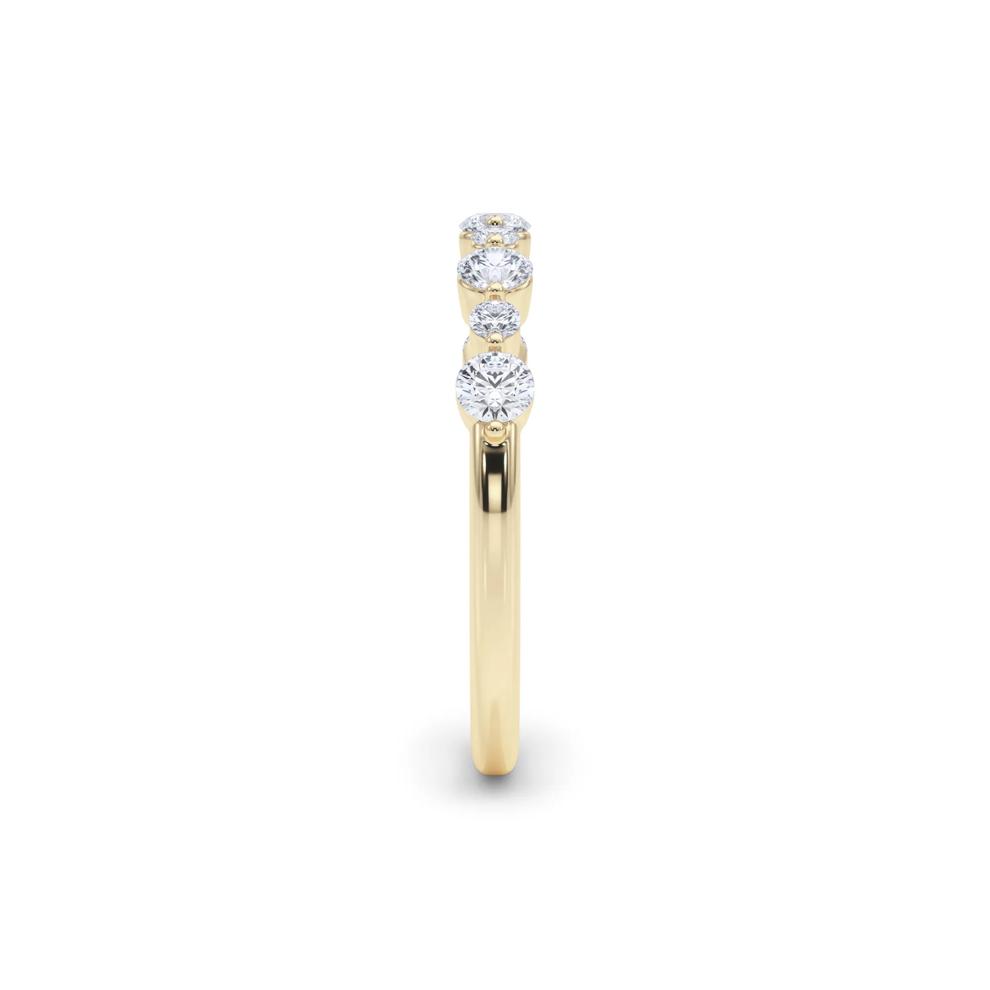 Lab Grown Diamond Shared-Prong Anniversary Band in 14K Yellow Gold (1/2 ct. tw.) – Image 3 of 6