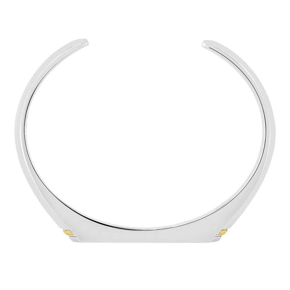 Men's Black Onyx Cuff Bangle Bracelet in Sterling Silver and Vermeil – Image 2 of 2