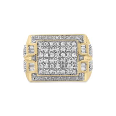 Men's Diamond Composite Center Ring in 10K Yellow Gold (1/2 ct. tw.)