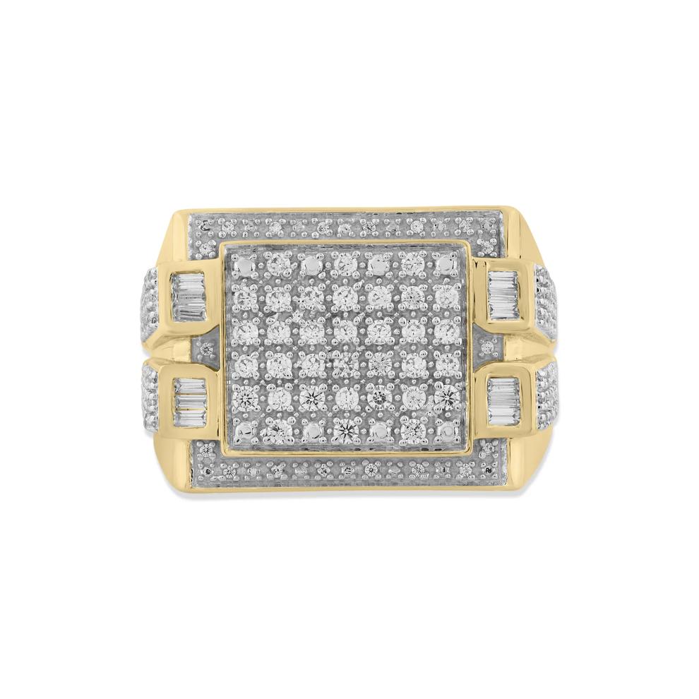 Men's Diamond Composite Center Ring in 10K Yellow Gold (1/2 ct. tw.) – Image 1 of 4