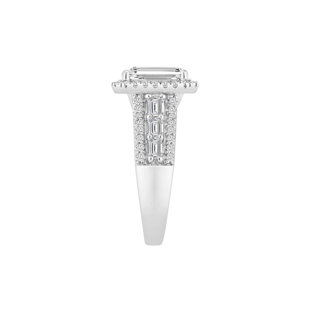 Lab Grown Diamond Emerald-Cut Ring in 14K White Gold (4 1/4 ct. tw.) – Image 3 of 5