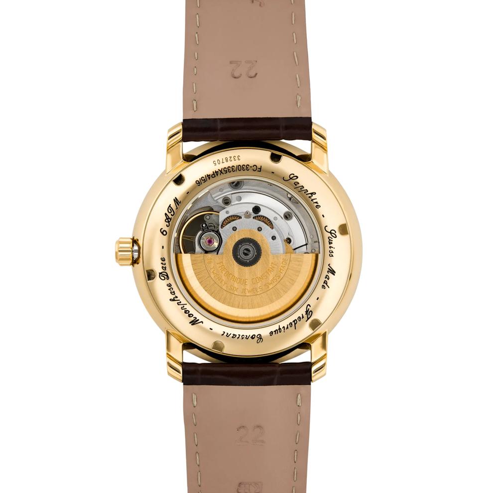 Men's Classics Heart Beat Moonphase Date Watch With Brown Leather Strap – Image 2 of 3