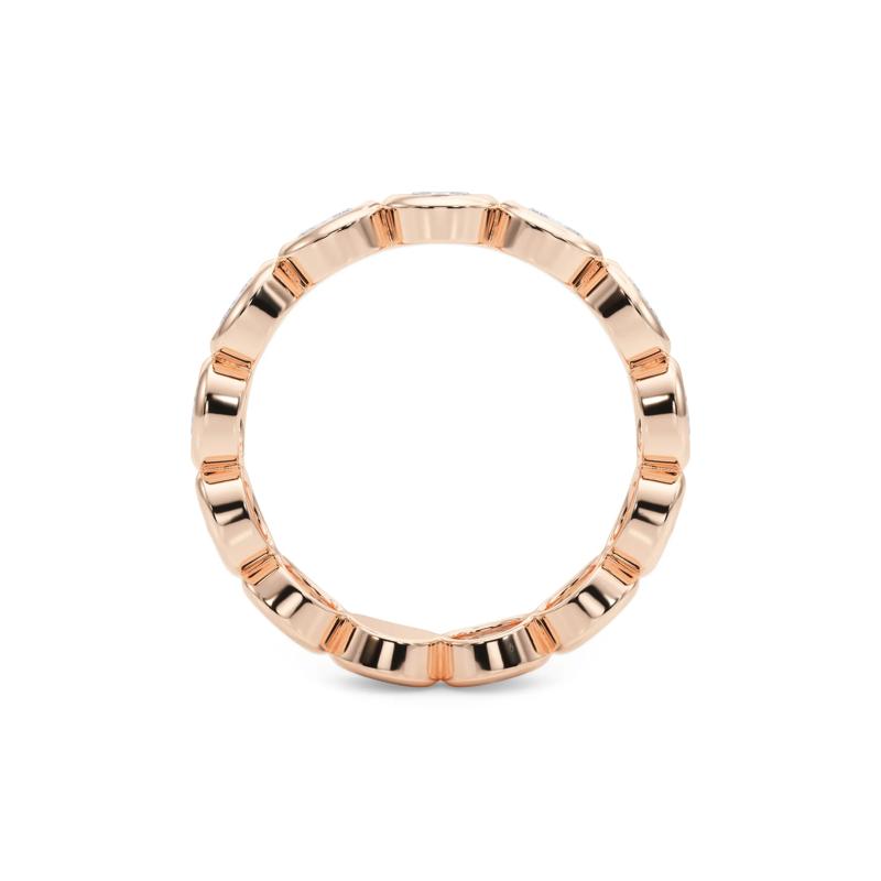 Lab Grown Diamond Oval True Eternity Band in 14K Rose Gold  – Image 2 of 5