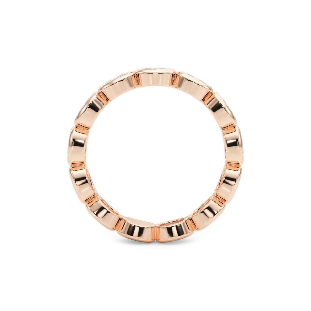 Lab Grown Diamond Oval True Eternity Band in 14K Rose Gold  – Image 2 of 5