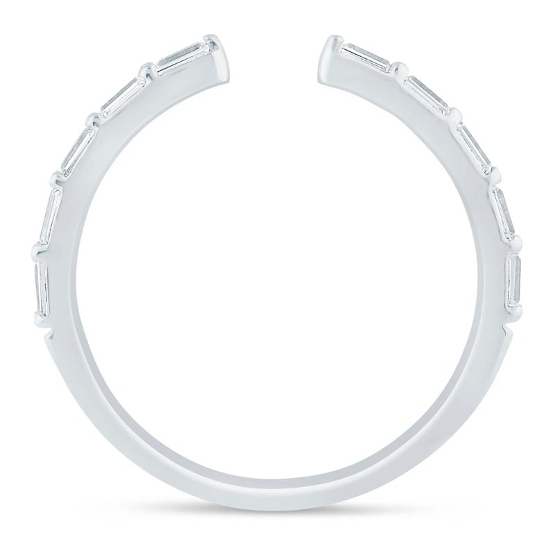 Lab Grown Diamond Baguette Open Band in 14K White Gold &#40;1/5 ct. tw.&#41; – Image 2 of 3