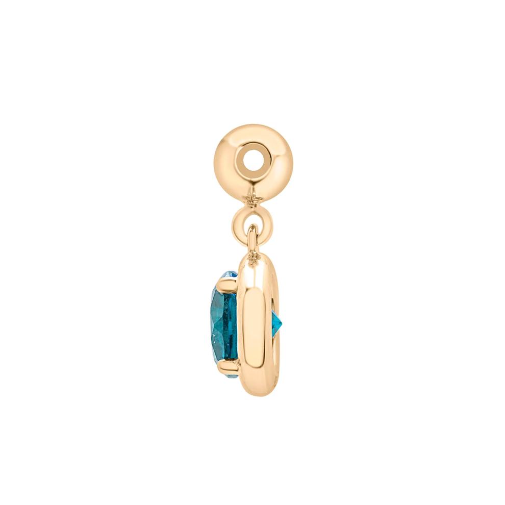 Blue Topaz Birthstone Bead Charm in Vermeil – Image 2 of 3