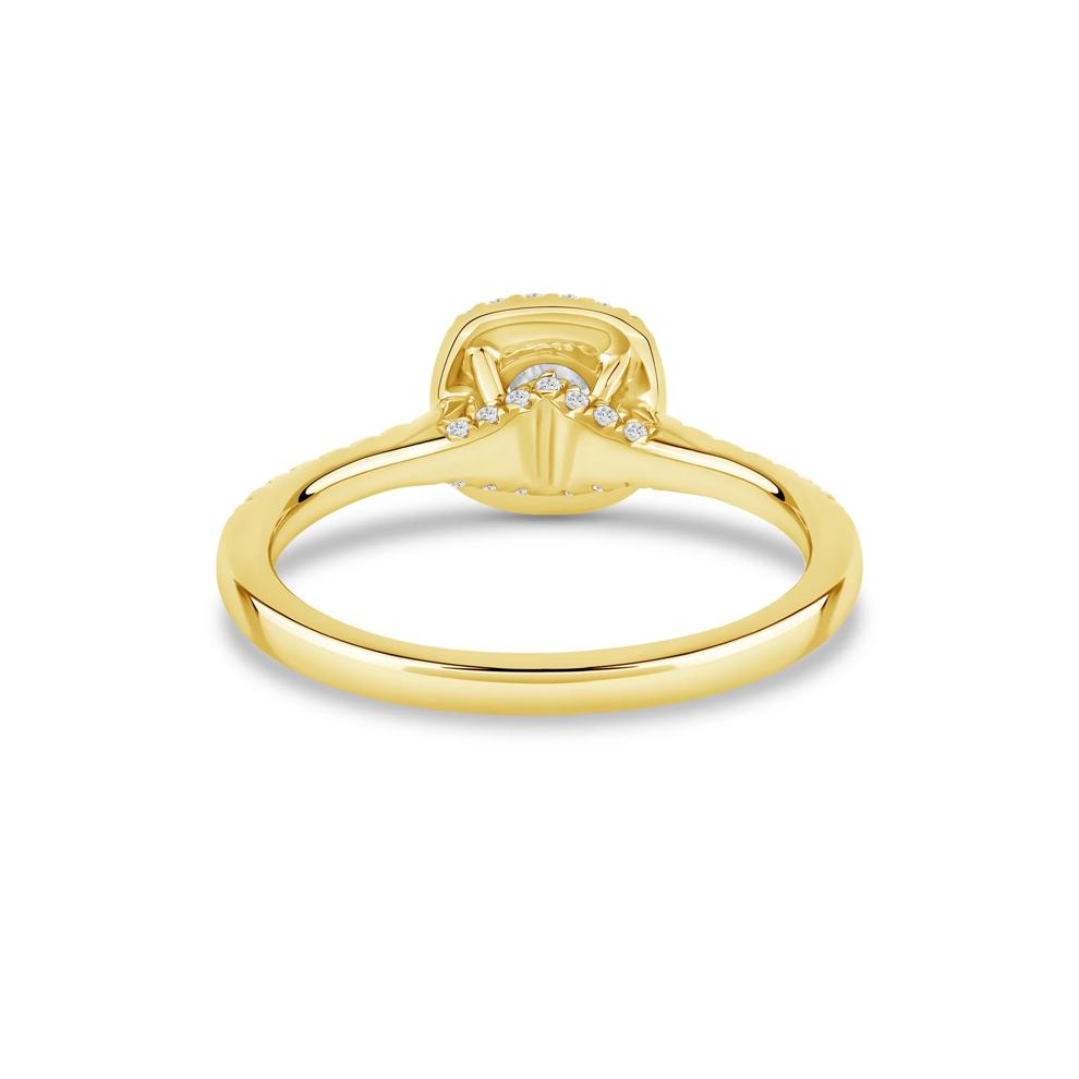 Diamond Halo Engagement Ring in 14K Yellow Gold (3/4 ct. tw.) – Image 4 of 4