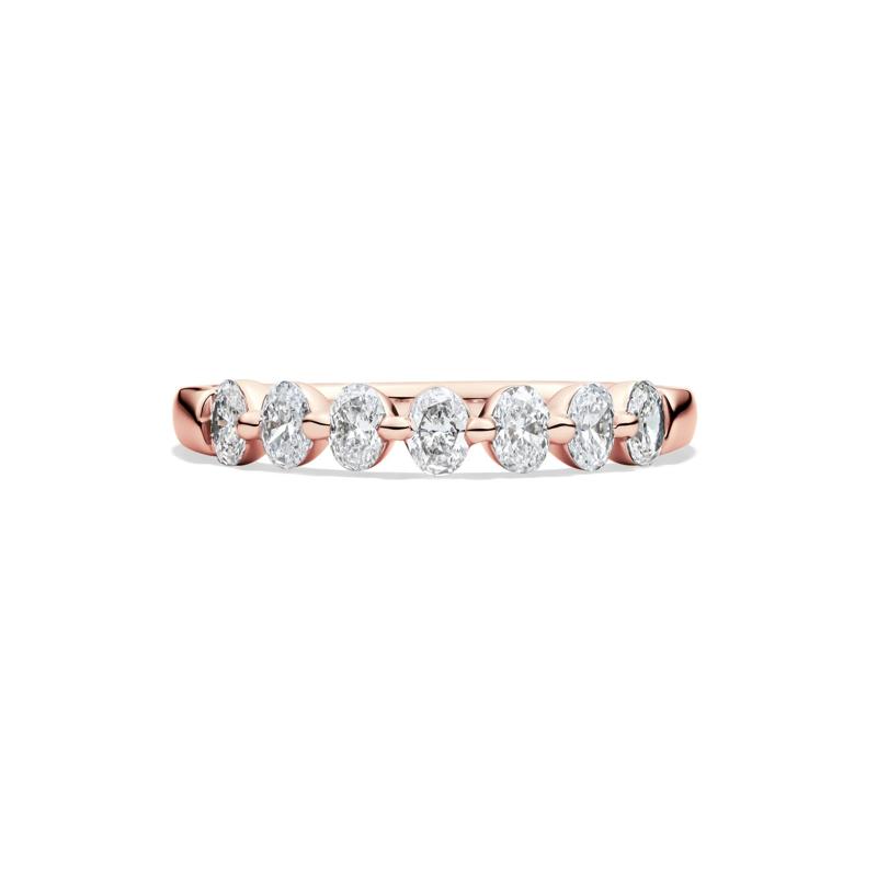 Lab Grown Diamond Seven-Stone Shared-Prong Band in 14K Rose Gold &#40;1/2 ct. tw.&#41;  – Image 1 of 4