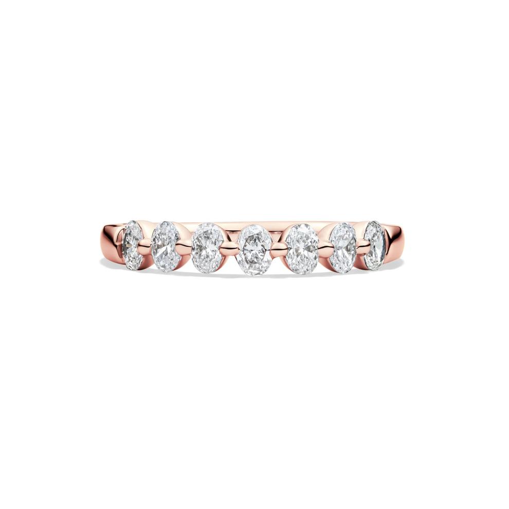 Lab Grown Diamond Seven-Stone Shared-Prong Band in 14K Rose Gold (1/2 ct. tw.)  – Image 1 of 4