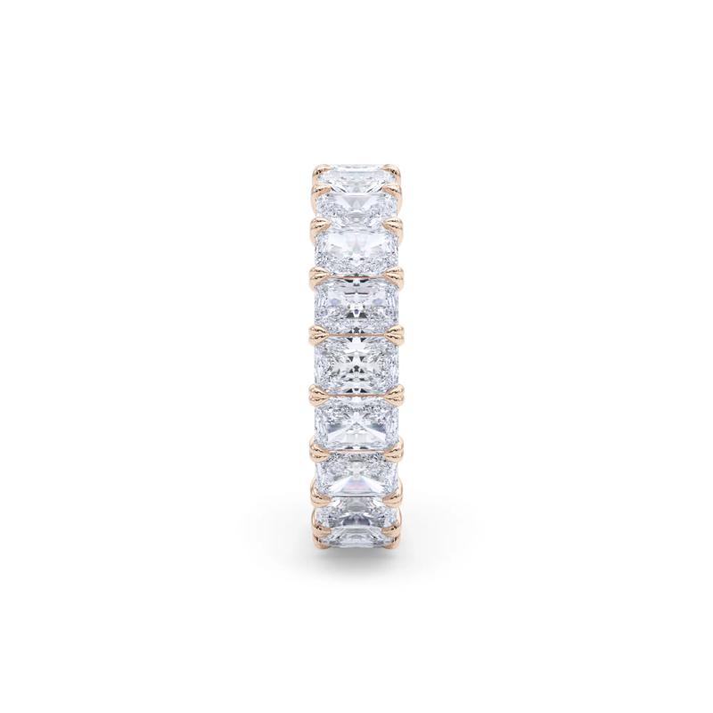Lab Grown Diamond Radiant-Cut Eternity Band in 14K Rose Gold &#40;5 ct. tw.&#41; – Image 3 of 5