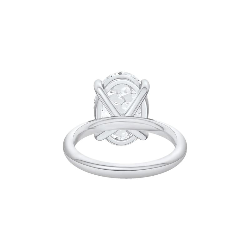 Lab Grown Diamond Oval Solitaire Engagement Ring in 14K White Gold &#40;6 ct. tw.&#41; – Image 4 of 4