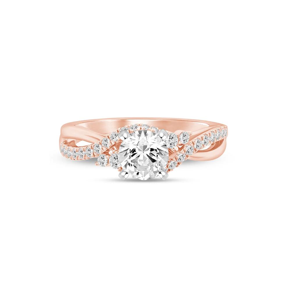 1/3 ct. tw. Round-Cut Diamond Semi-Mount Engagement Ring in 14k Rose Gold (Setting Only) – Image 4 of 6