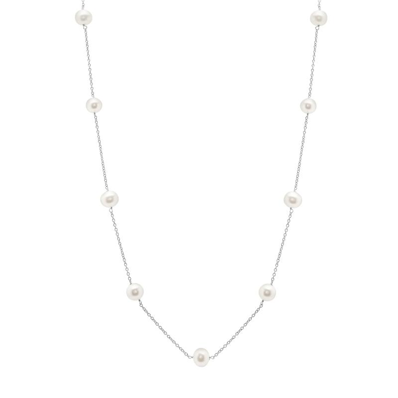 Freshwater Cultured Pearl Earring, Bracelet and Necklace Box Set in Sterling Silver – Image 2 of 7