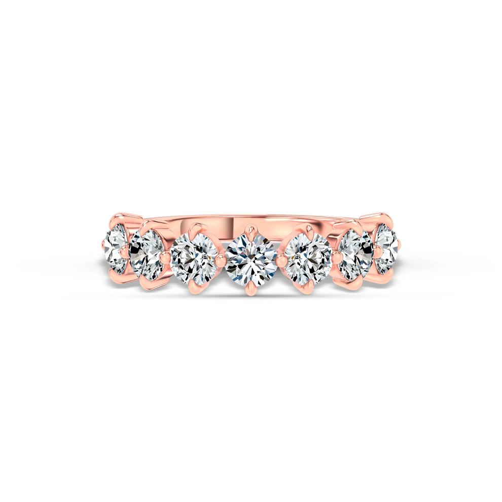 Lab Grown Diamond Seven-Stone Band in 10K Rose Gold (1 1/2 ct. tw.) – Image 1 of 4