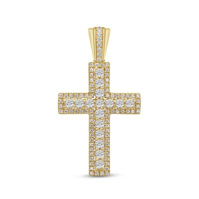 Men's Diamond Cross Pendant in 10K Yellow Gold (3/4 ct. tw.)