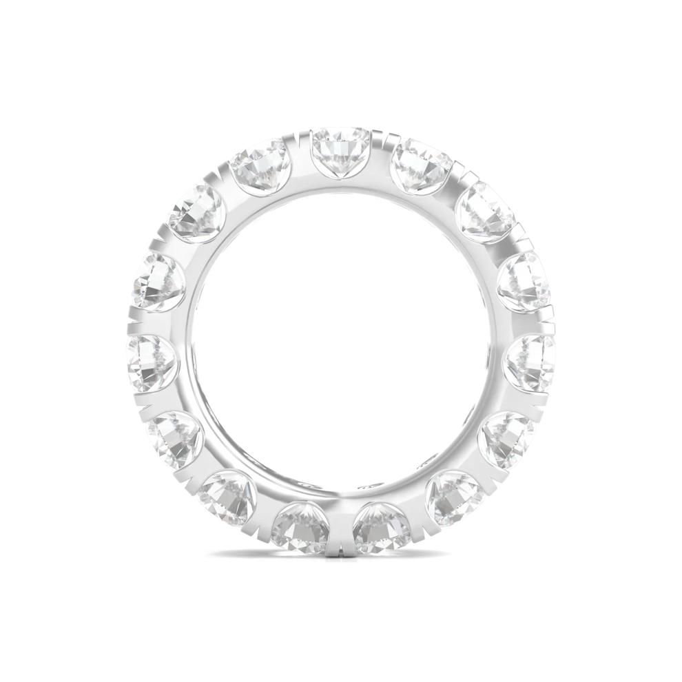 Lab Grown Diamond Comfort Fit Eternity Band in 14K White Gold (6 ct. tw.) – Image 2 of 3