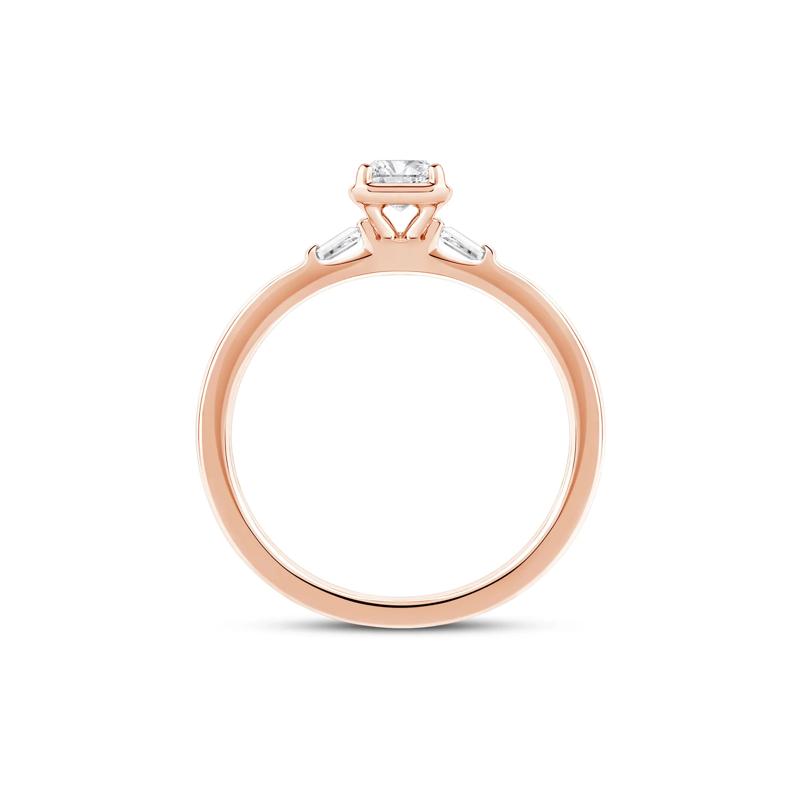 Radiant-Cut Diamond Engagement Ring in 14K Rose Gold &#40;1/2 ct. tw.&#41; – Image 2 of 4