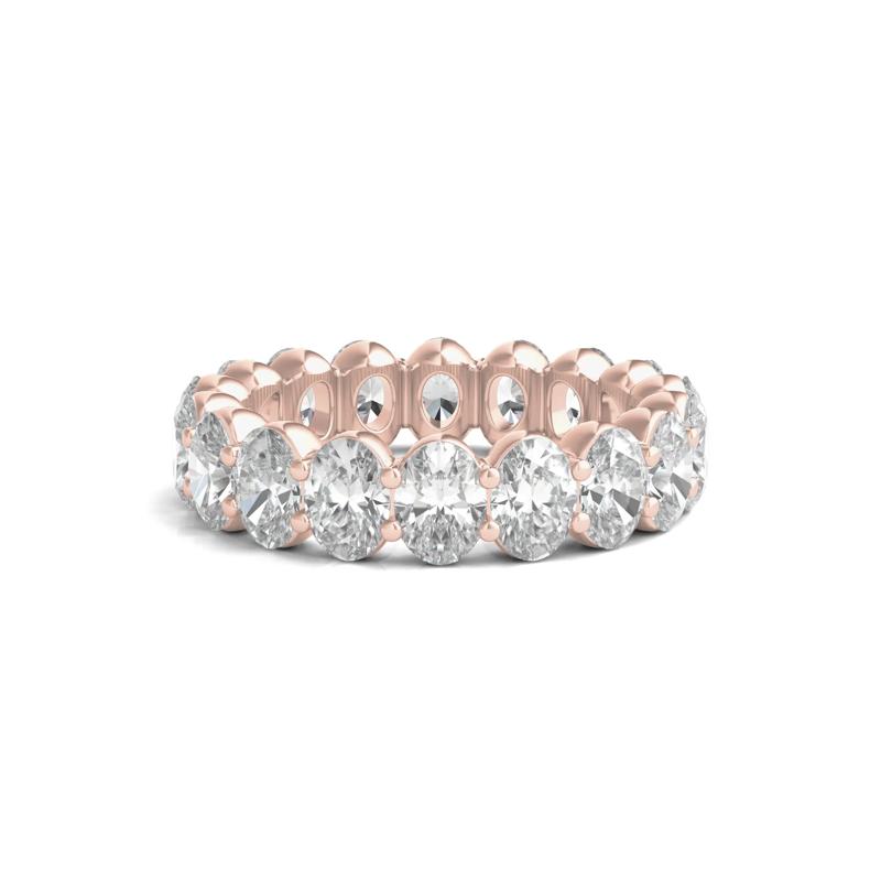 Oval-Cut Diamond Eternity Band in 14k Rose Gold &#40;6 ct. tw.&#41; – Image 1 of 3