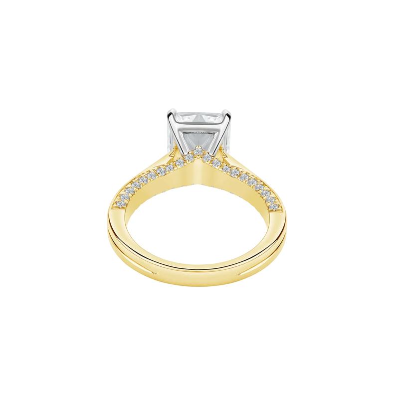 Rosamond Lab Grown Diamond Radiant Cut Ring in 18K Yellow Gold &#40;3 1/3 ct. tw.&#41; – Image 4 of 4