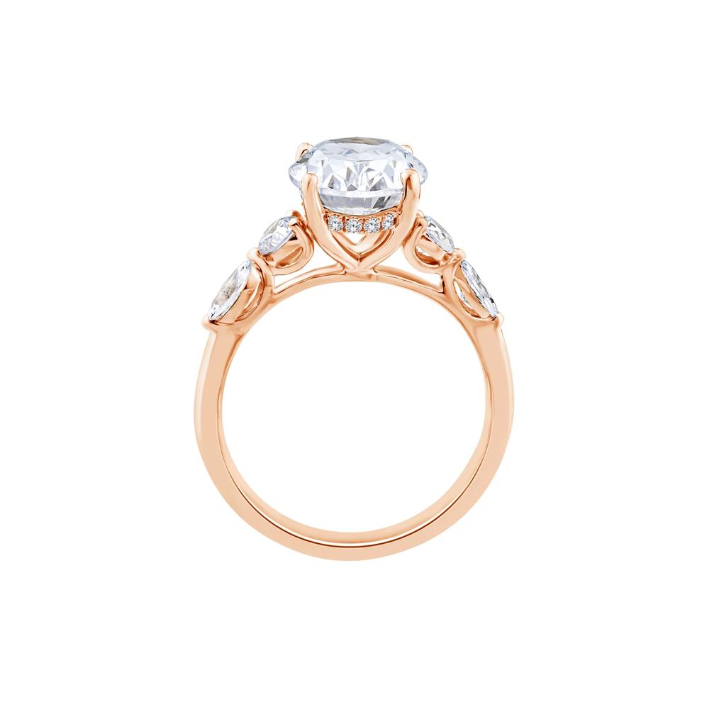 Lab Grown Diamond Engagement Ring in 14K Rose Gold (3 3/4 ct. tw.) – Image 2 of 3