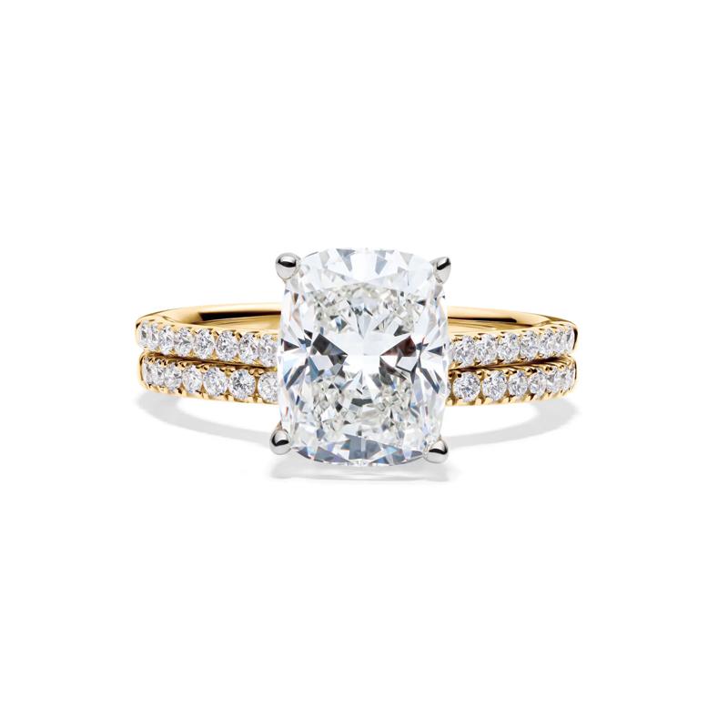 Lab Grown Diamond Wedding Set in 14K Yellow Gold (3 &frac12; ct. tw.) – Image 1 of 6