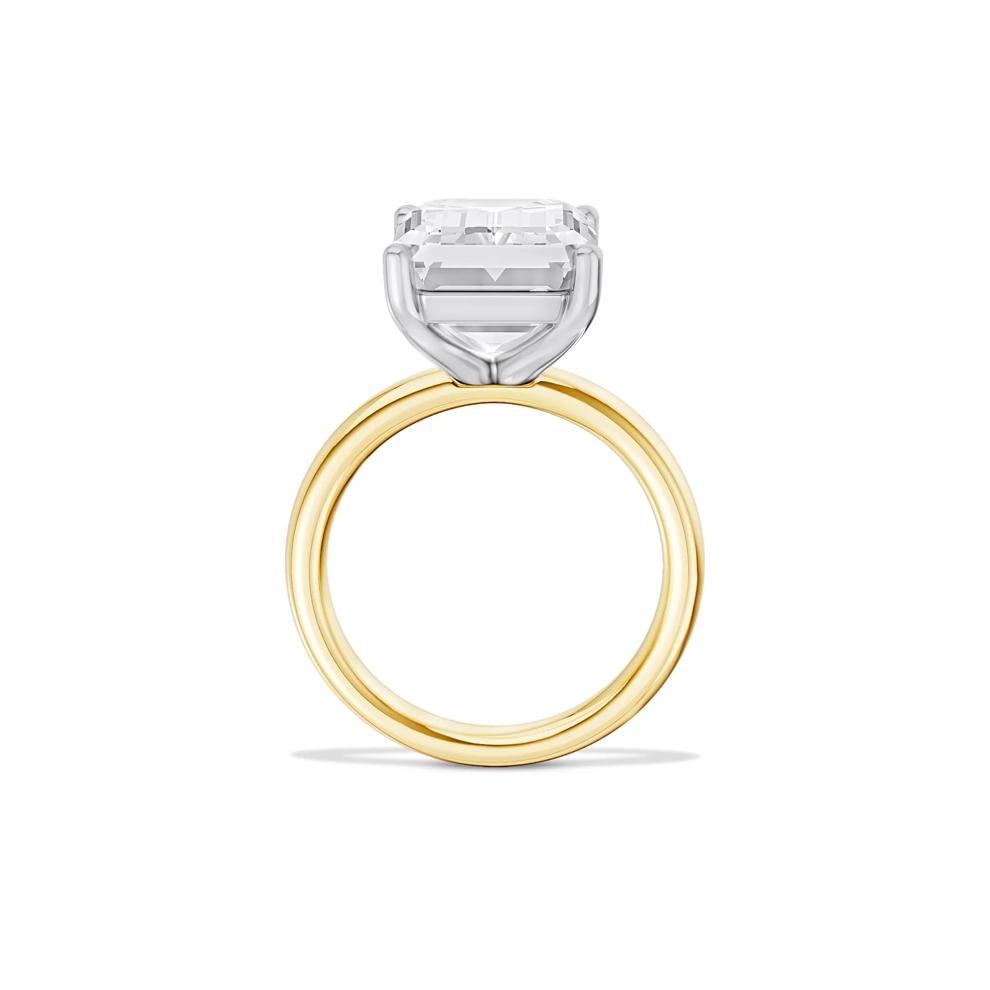 Lab Grown Diamond Emerald-Cut Solitaire Ring in 14K Yellow &amp; White Gold (9 ct.) – Image 3 of 4