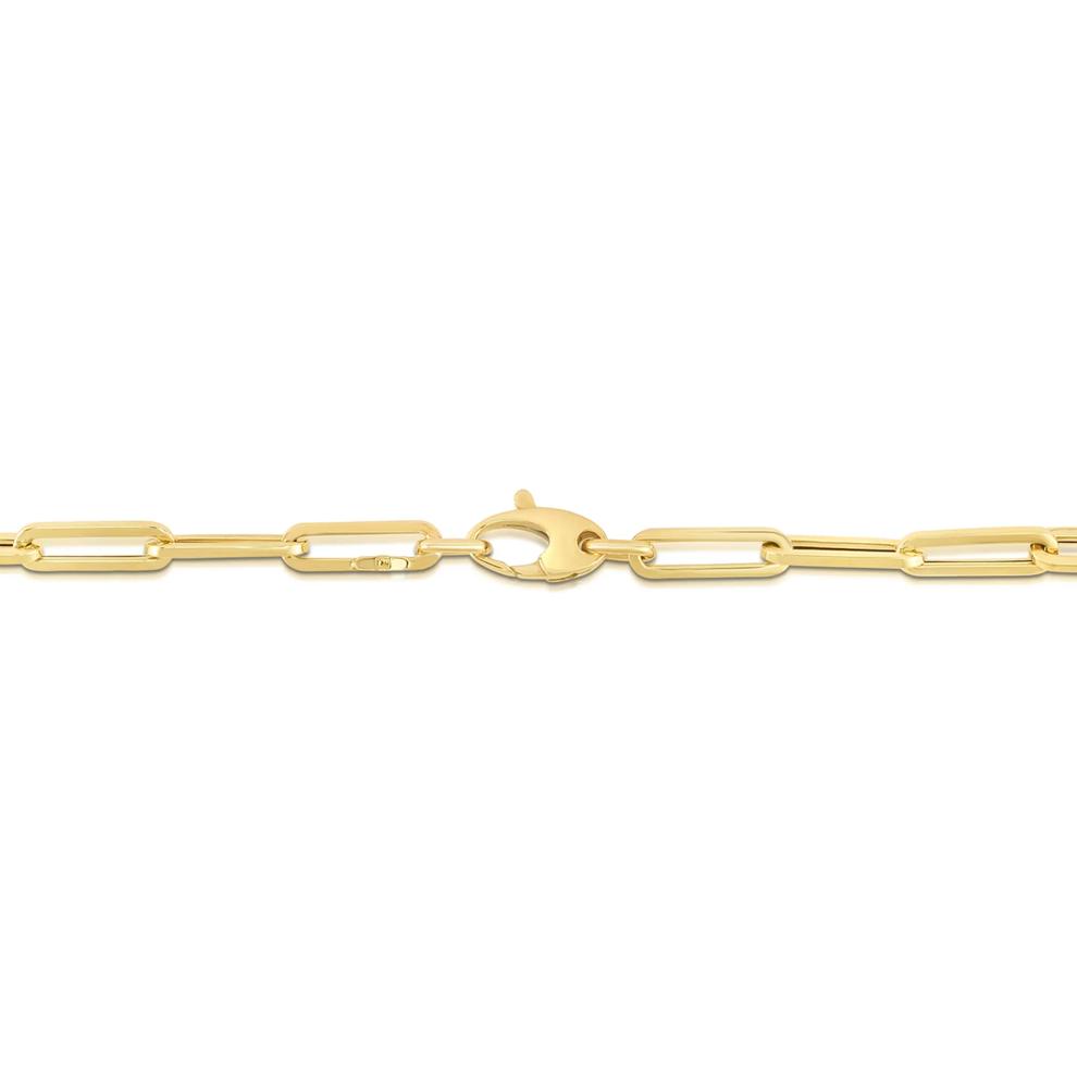 Paperclip Chain in 14K Yellow Gold, 4.25MM, 18&rdquo; – Image 3 of 4