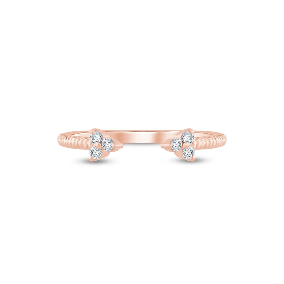 Diamond Open Ring in 10K Rose Gold (1/10 ct. tw.) – Image 1 of 3
