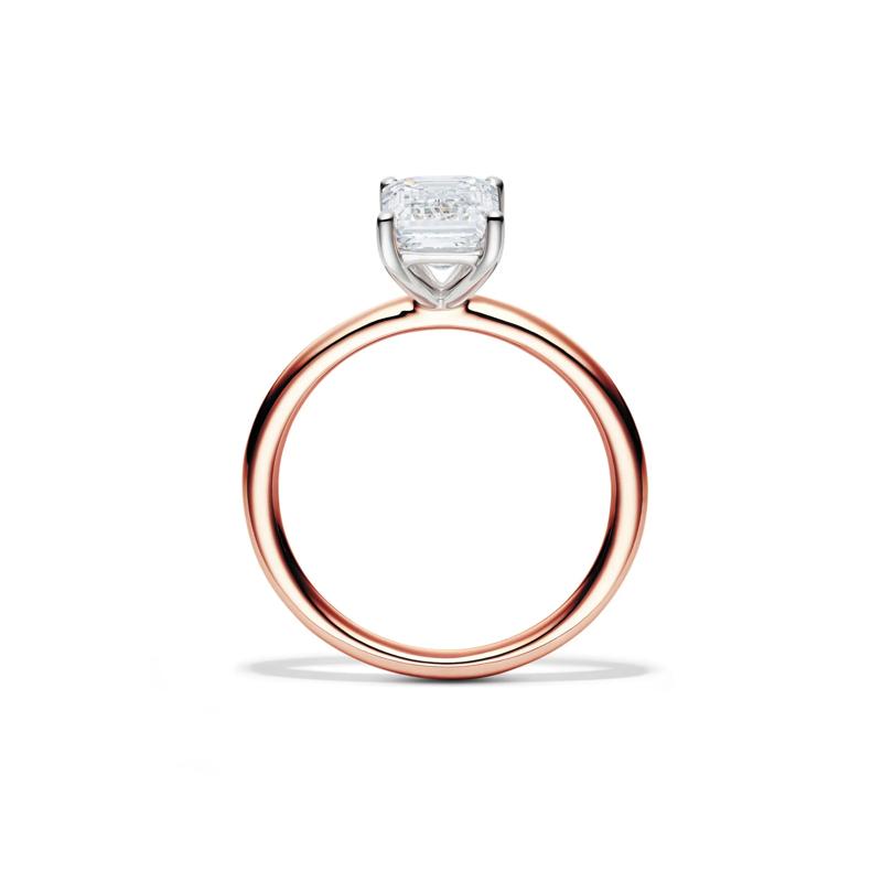 Lab Grown Diamond Emerald-Cut Solitaire Ring in 14K Rose Gold &#40;2 ct.&#41; – Image 2 of 4