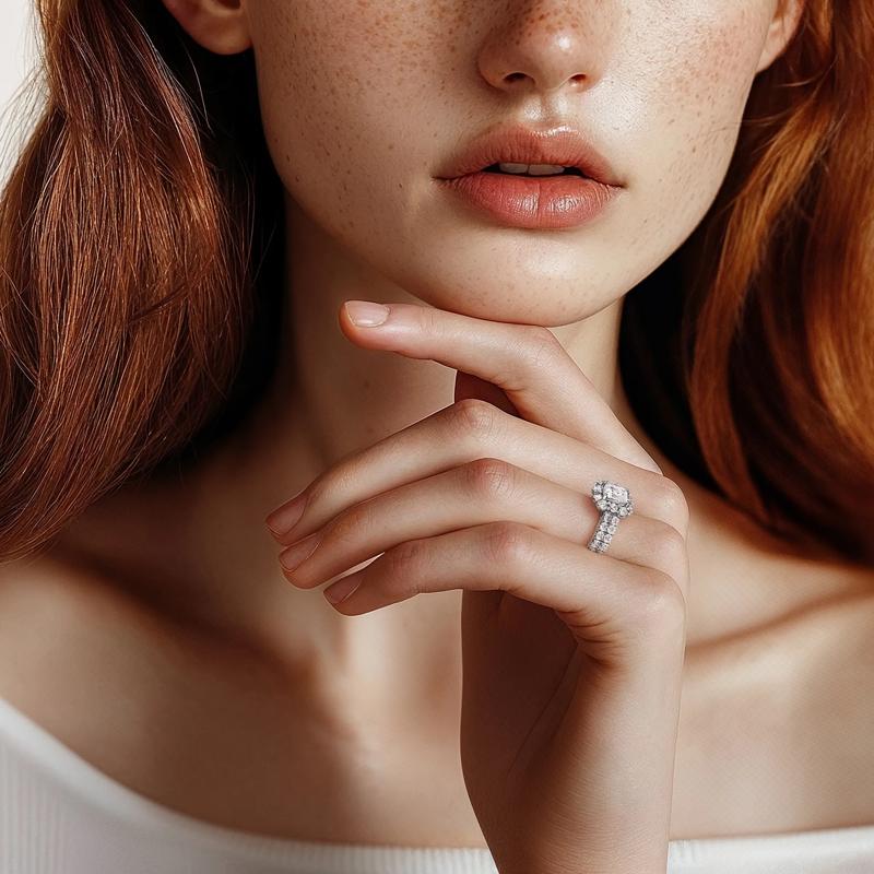 Lab Grown Diamond Emerald-Cut Bridal Set in 14K White Gold &#40;3 ct. tw.&#41; – Image 6 of 6