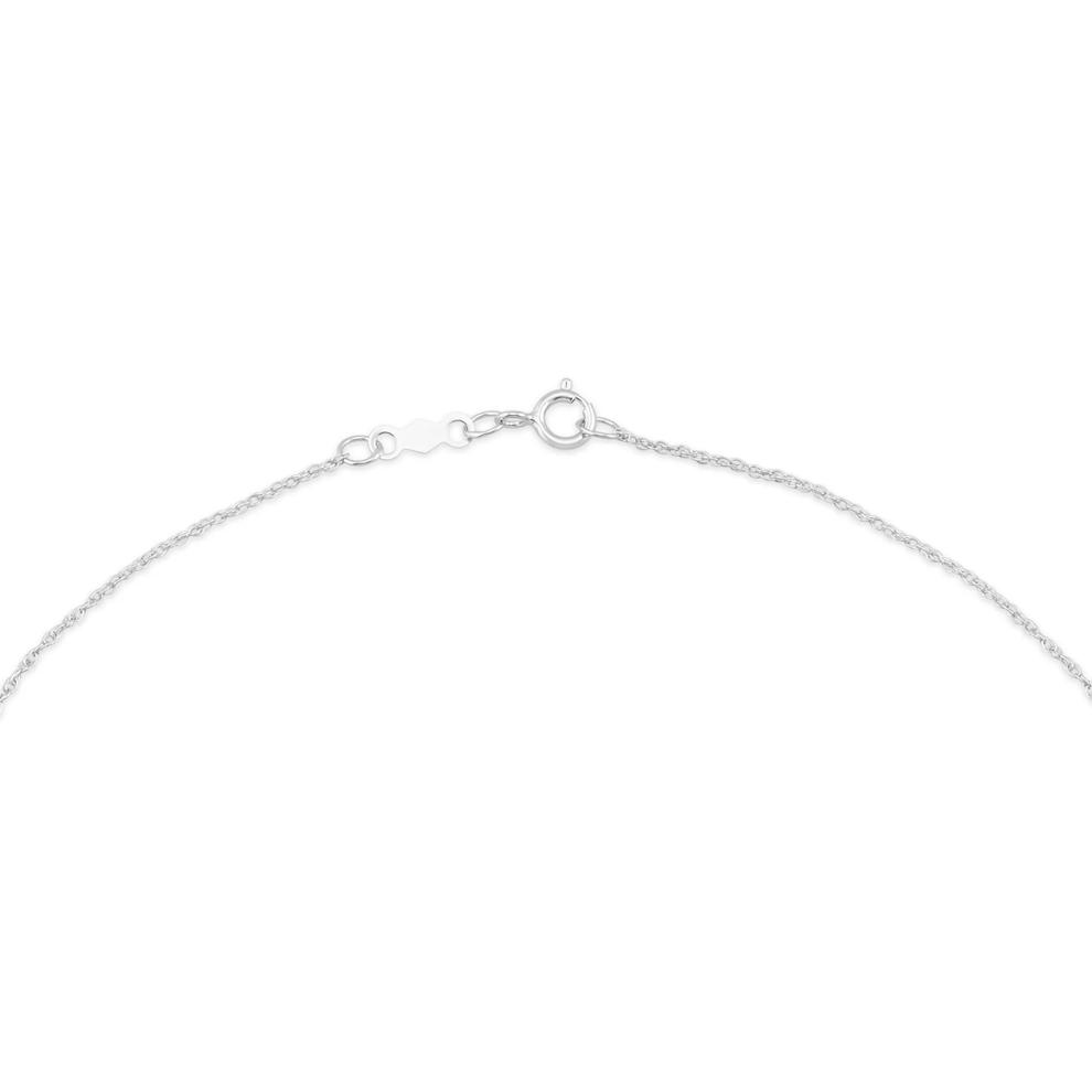 Aquamarine &amp; Diamond Accent Pendant in 10K White Gold – Image 2 of 4