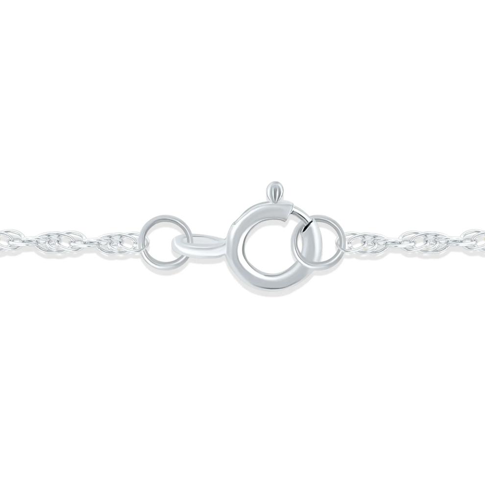 Round Diamond Heart Pendant Necklace in 10K White Gold (1/10 ct. tw.) – Image 3 of 3