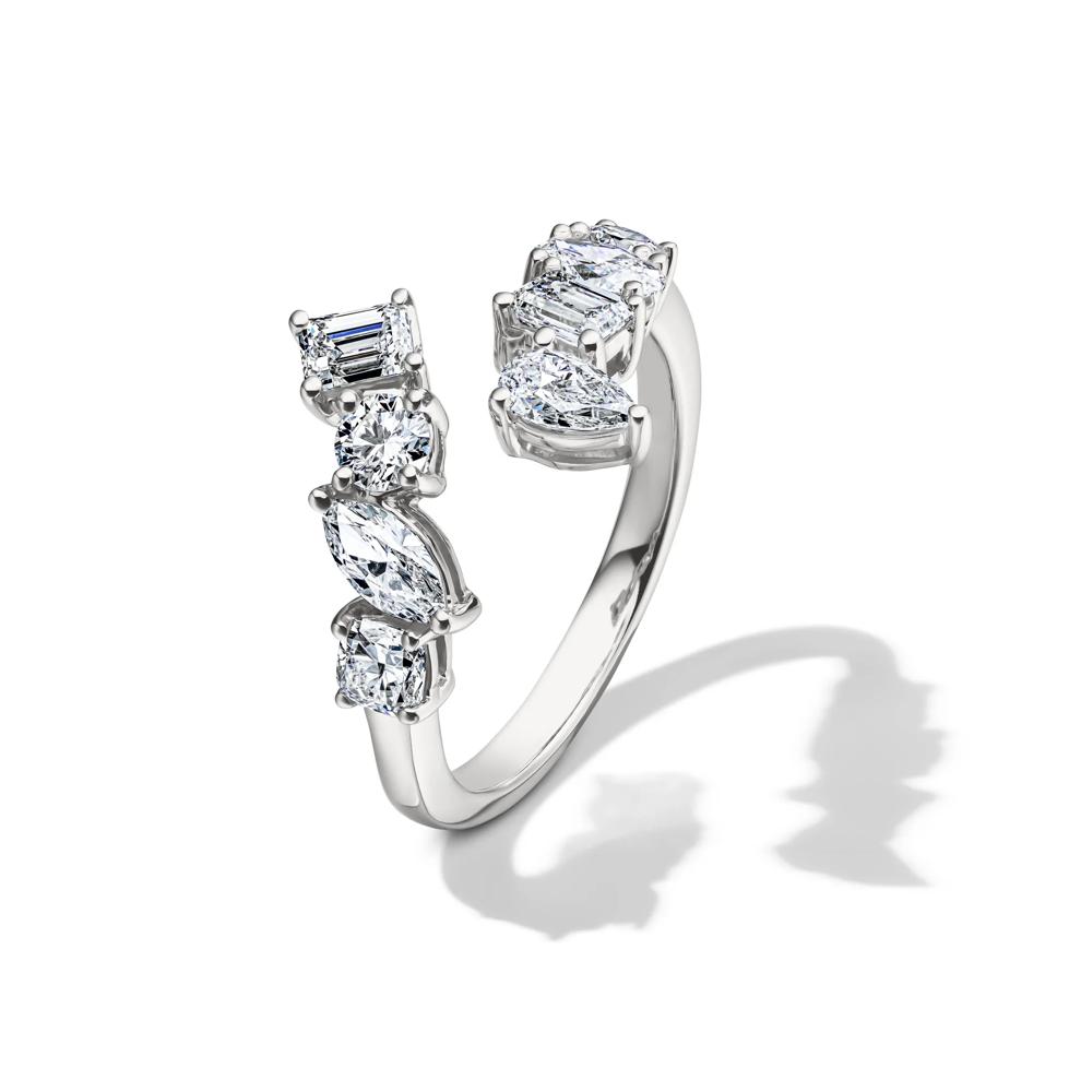 Lab Grown Diamond Multi-Shape Bypass Ring in 14K White Gold (1 1/2 ct. tw.) – Image 4 of 4
