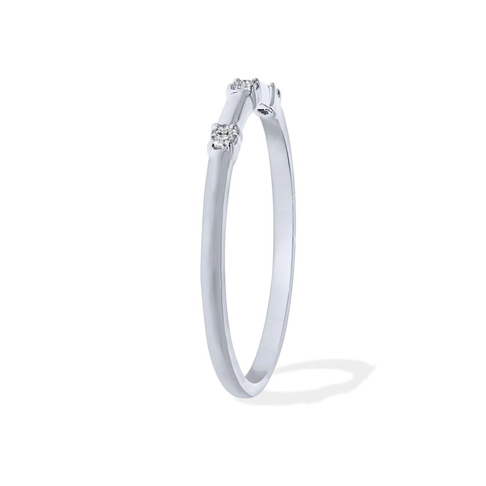 Diamond Accent Three-Stone Stack Band in Sterling Silver – Image 3 of 4