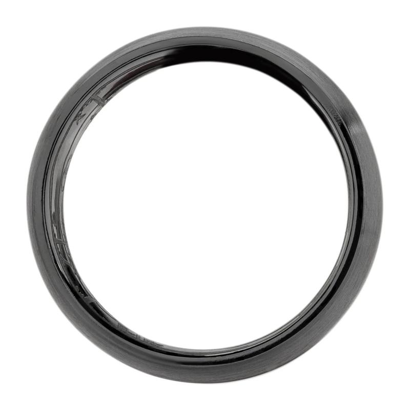 Men&#39;s Domed Beach Band in Satin Zirconium, 8MM – Image 2 of 3