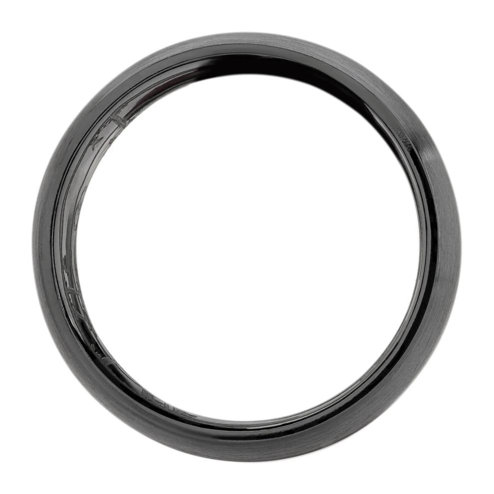 Men's Domed Beach Band in Satin Zirconium, 8MM – Image 2 of 3