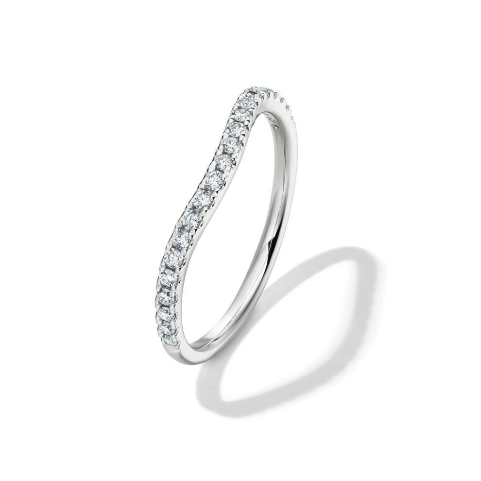 Lab Grown Diamond Contour Band in 14K White Gold (1/5 ct. tw.) – Image 4 of 4