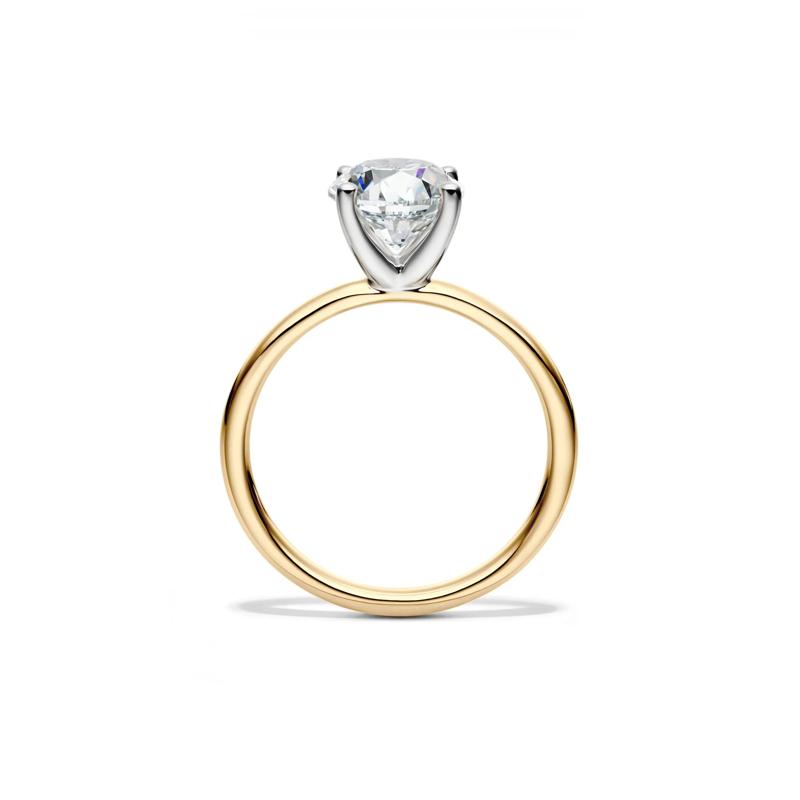 Diamond Round Brilliant Cut Solitaire Engagement Ring in 14K Yellow Gold (2 ct.) – Image 2 of 5