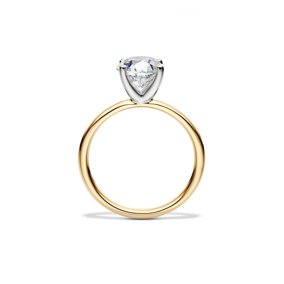 Diamond Round Brilliant Cut Solitaire Engagement Ring in 14K Yellow Gold (2 ct.) – Image 2 of 5