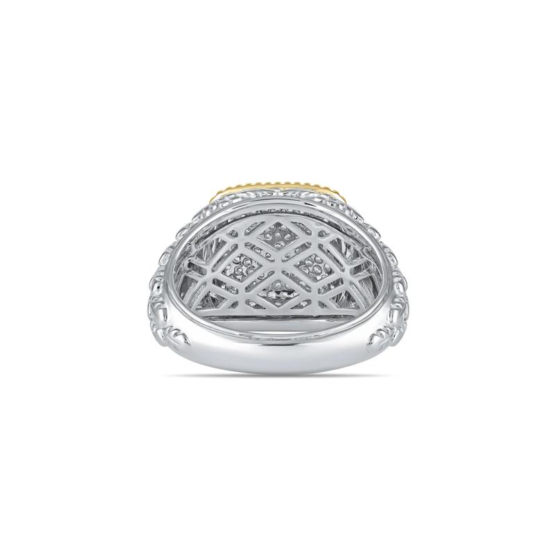 Men&#39;s Diamond Eagle Feather Ring in Sterling Silver and 10K Yellow Gold &#40;3/4 ct. tw.&#41; – Image 4 of 4