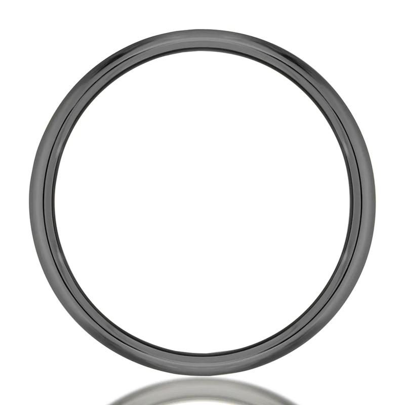 Men&rsquo;s Wedding Band with Tree Pattern in Black Tantalum, 8mm – Image 2 of 3