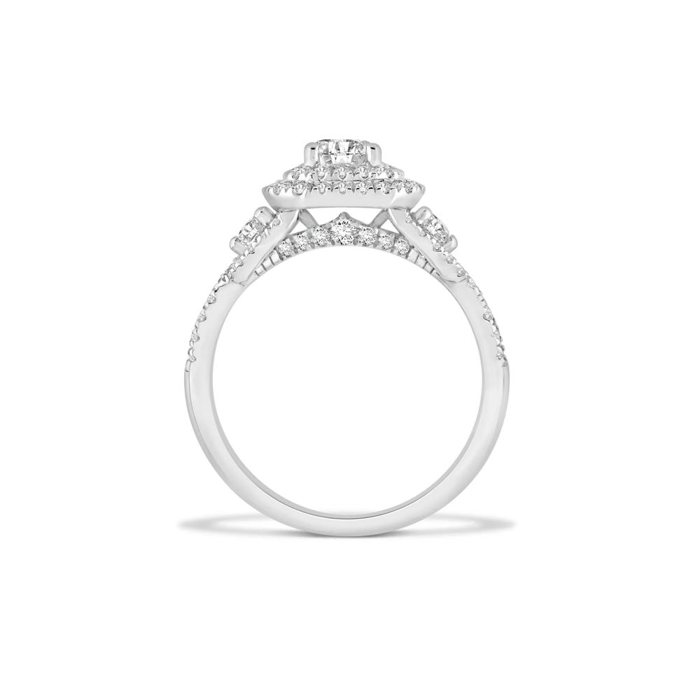 Diamond Double Halo Engagement Ring in 14K White Gold (1 1/3 ct. tw.) – Image 2 of 4