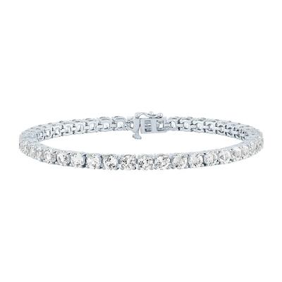 Lab Created White Sapphire Tennis Bracelet in Sterling Silver