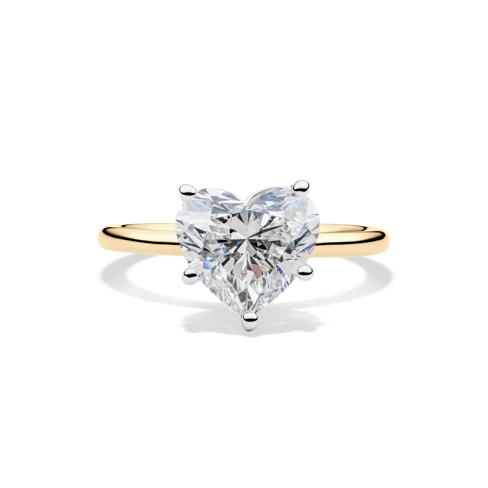 Lab Grown Diamond Heart-Shaped Solitaire Engagement Ring
