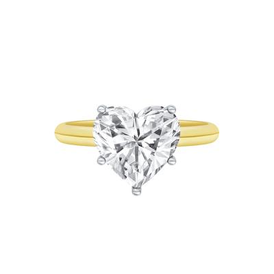 Lab Grown Diamond Heart-Shaped Solitaire Engagement Ring