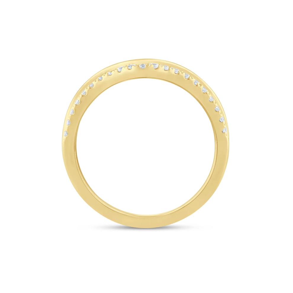 Lab Grown Diamond Contour Band in 14K Yellow Gold (1/7 ct. tw.) – Image 2 of 3